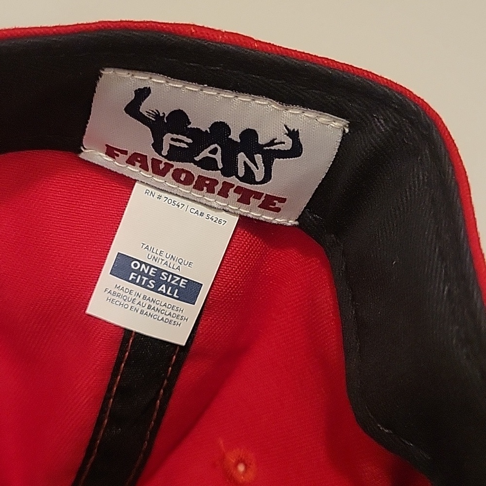 Los Angeles Embroidered LA Logo Red Baseball Cap - Picture 7 of 8
